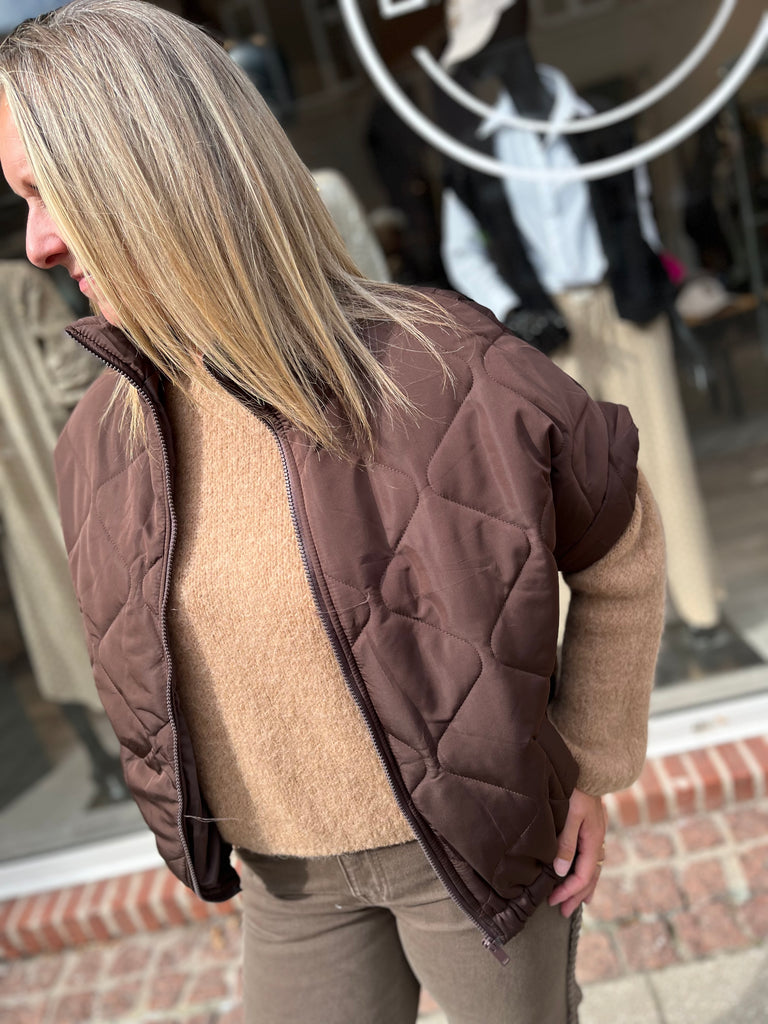 Boho Love B1280 vest vatteret brown