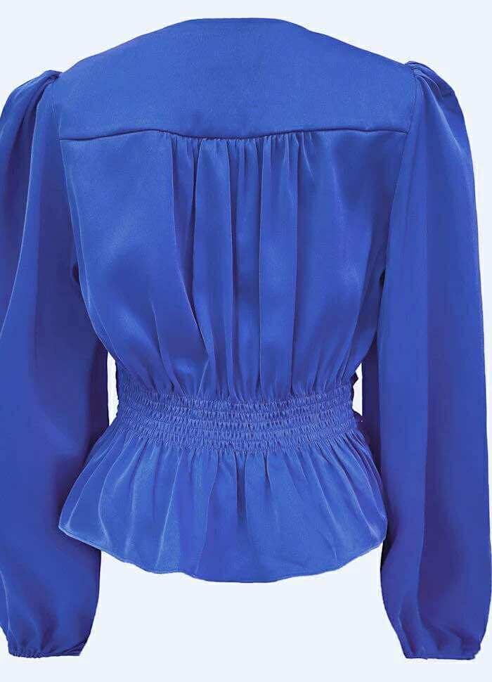 Liberte 22120 Tiki LS twist blouse eletric blue