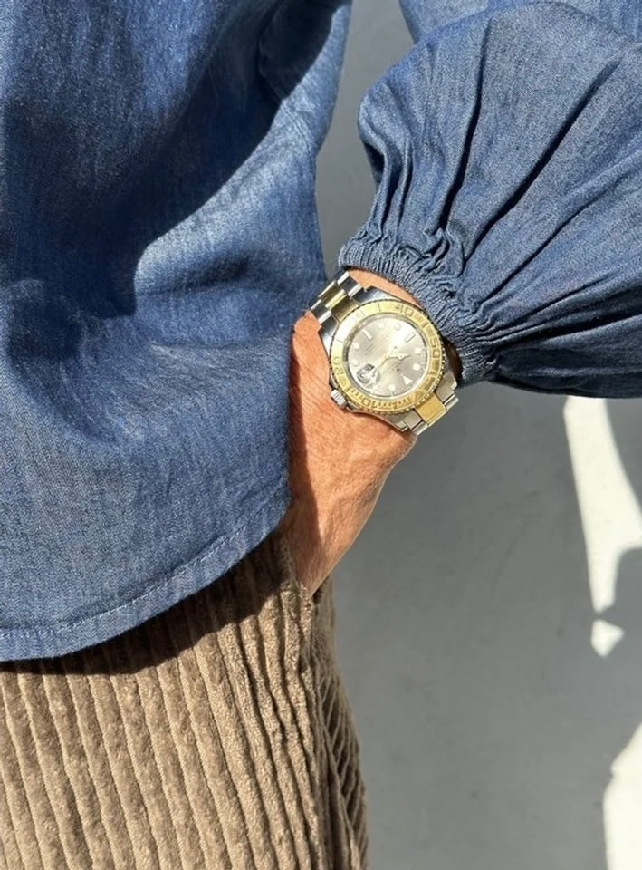 Gaspar 2510323 Læsø V-neck denim bluse