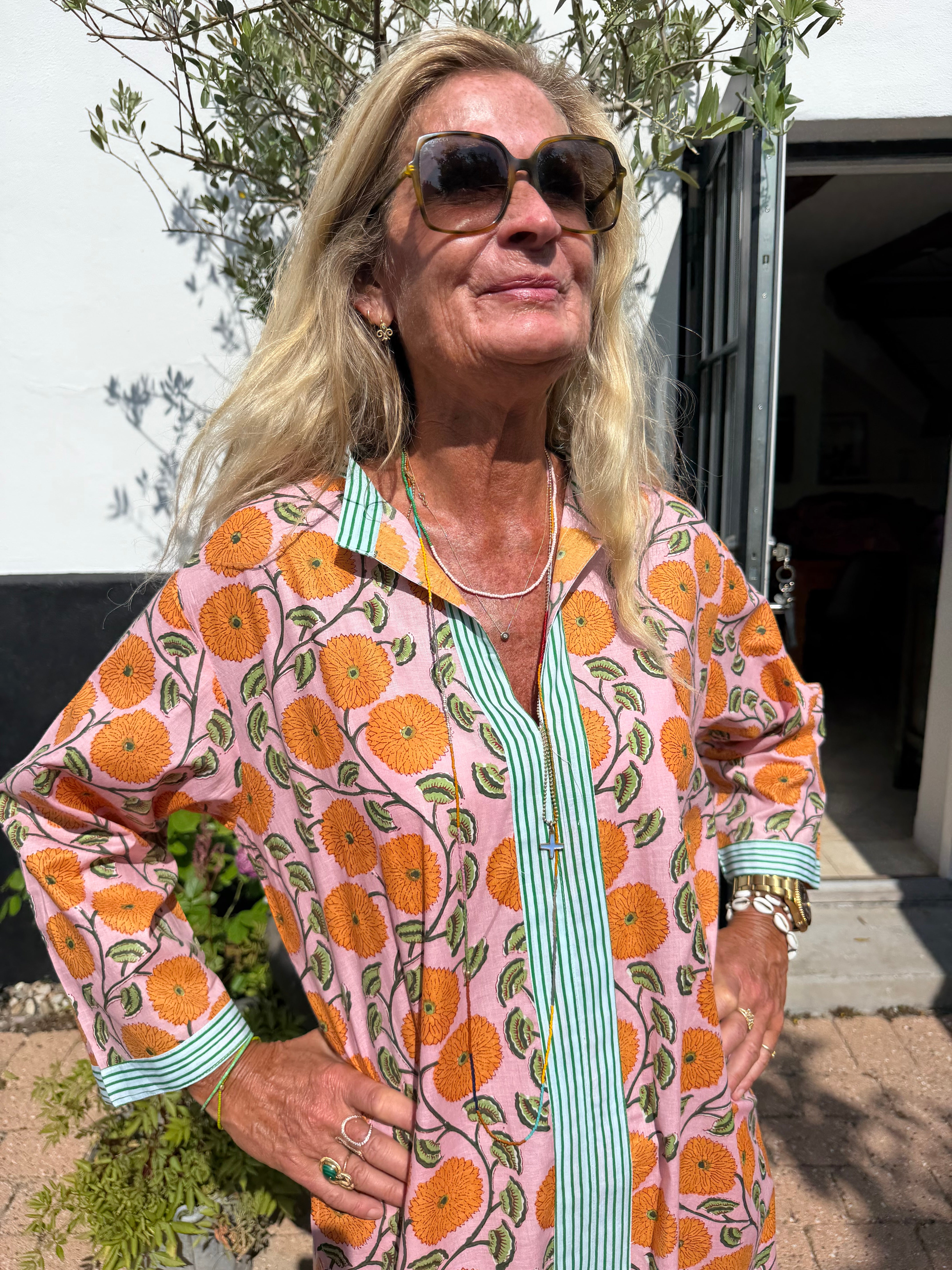CABANA Living Zana kaftan dress orange