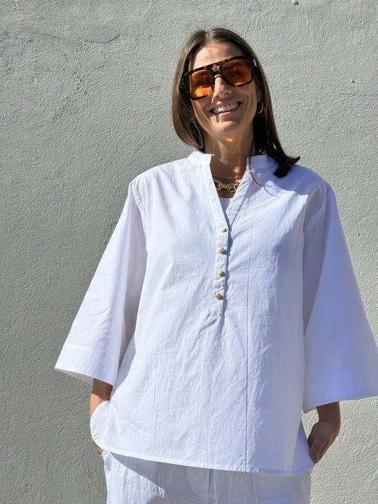 Gaspar 2601346 Mumbai blouse poplin white