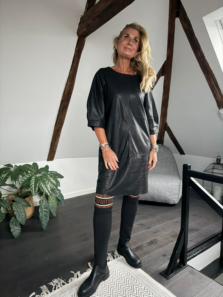 Depeche 51336 Lorenza dress leather black