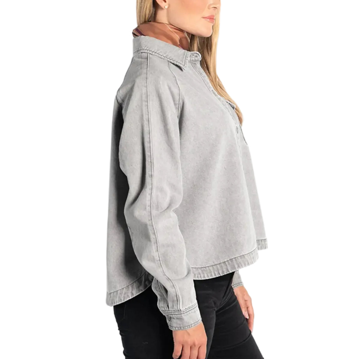HÈST 2630190760 Kylie denim wash shirt grey