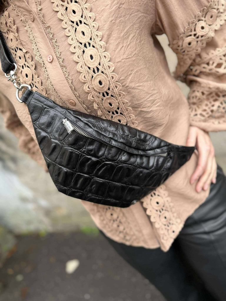 Depeche 16782 bum bag leather croco