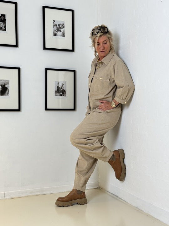 Gaspar 2510907 Belize jumpsuit sand