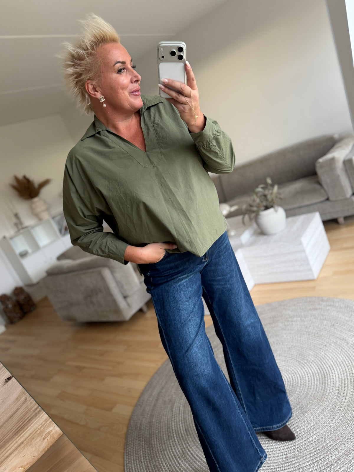 Dagny shirt blouse olive