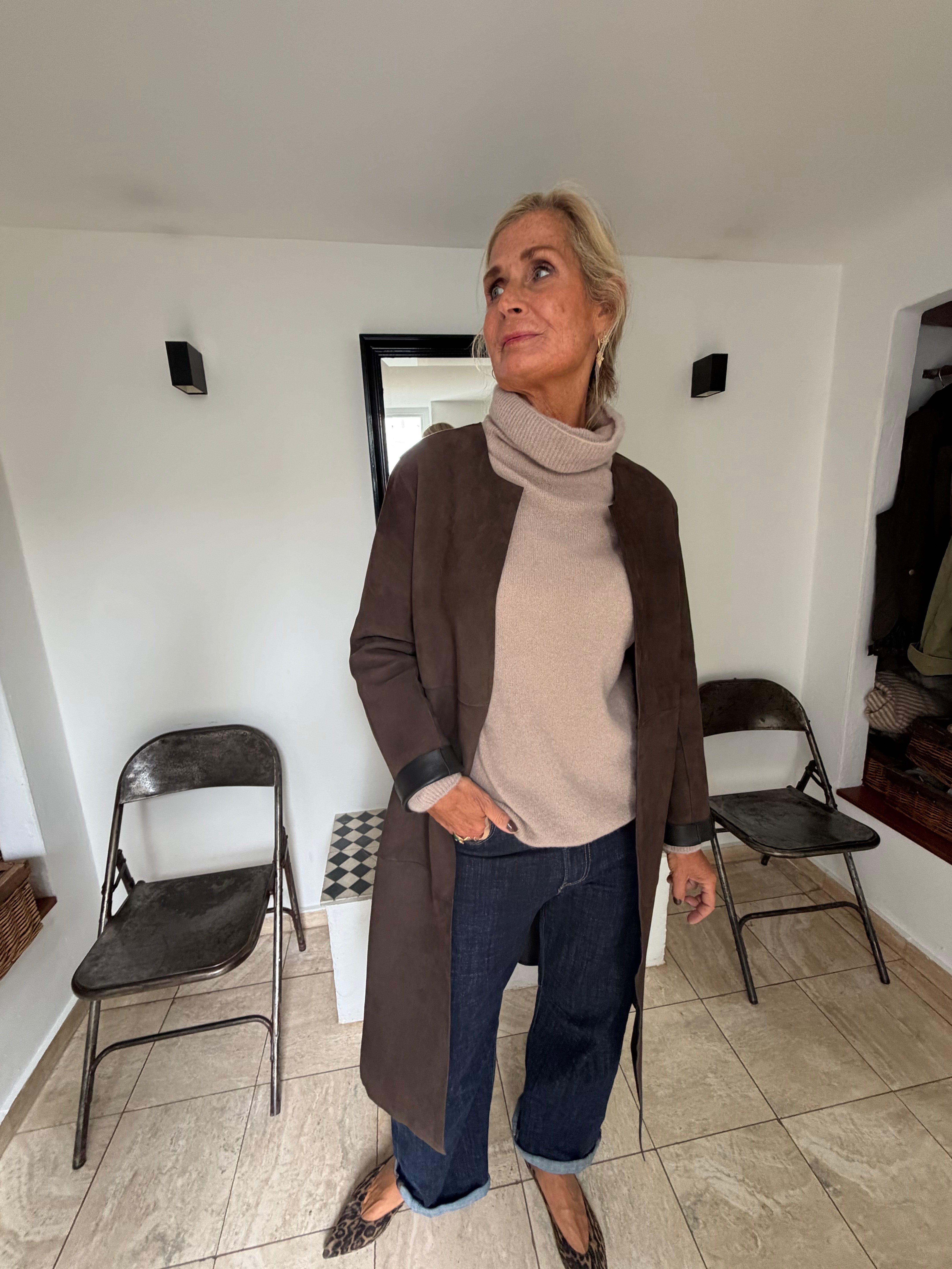 Depeche 51328 Zita jacket dusty brown/black