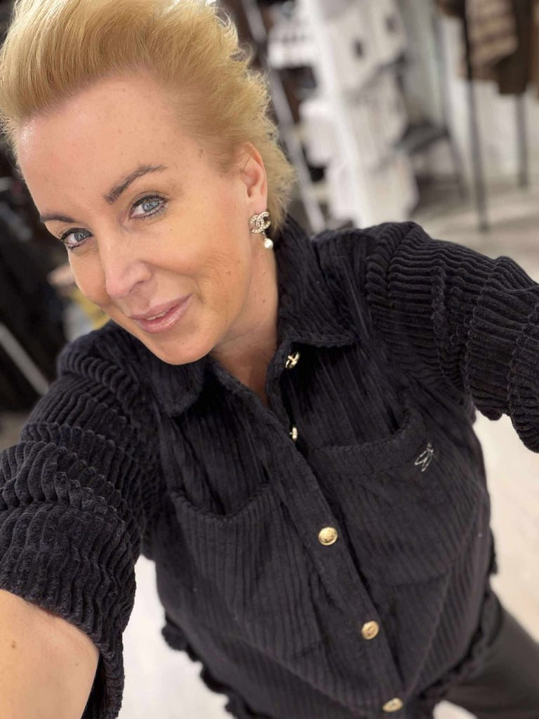 Gaspar 2510303 Vigo corduroy shirt black