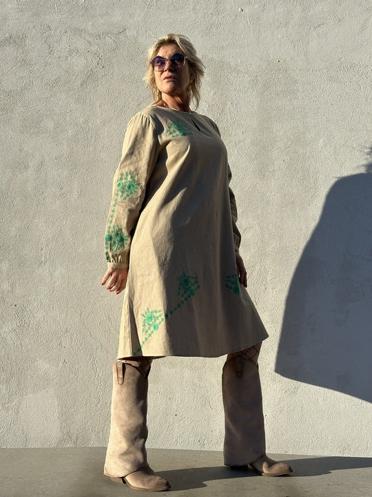 Gaspar 2510710 Berlin dress sand