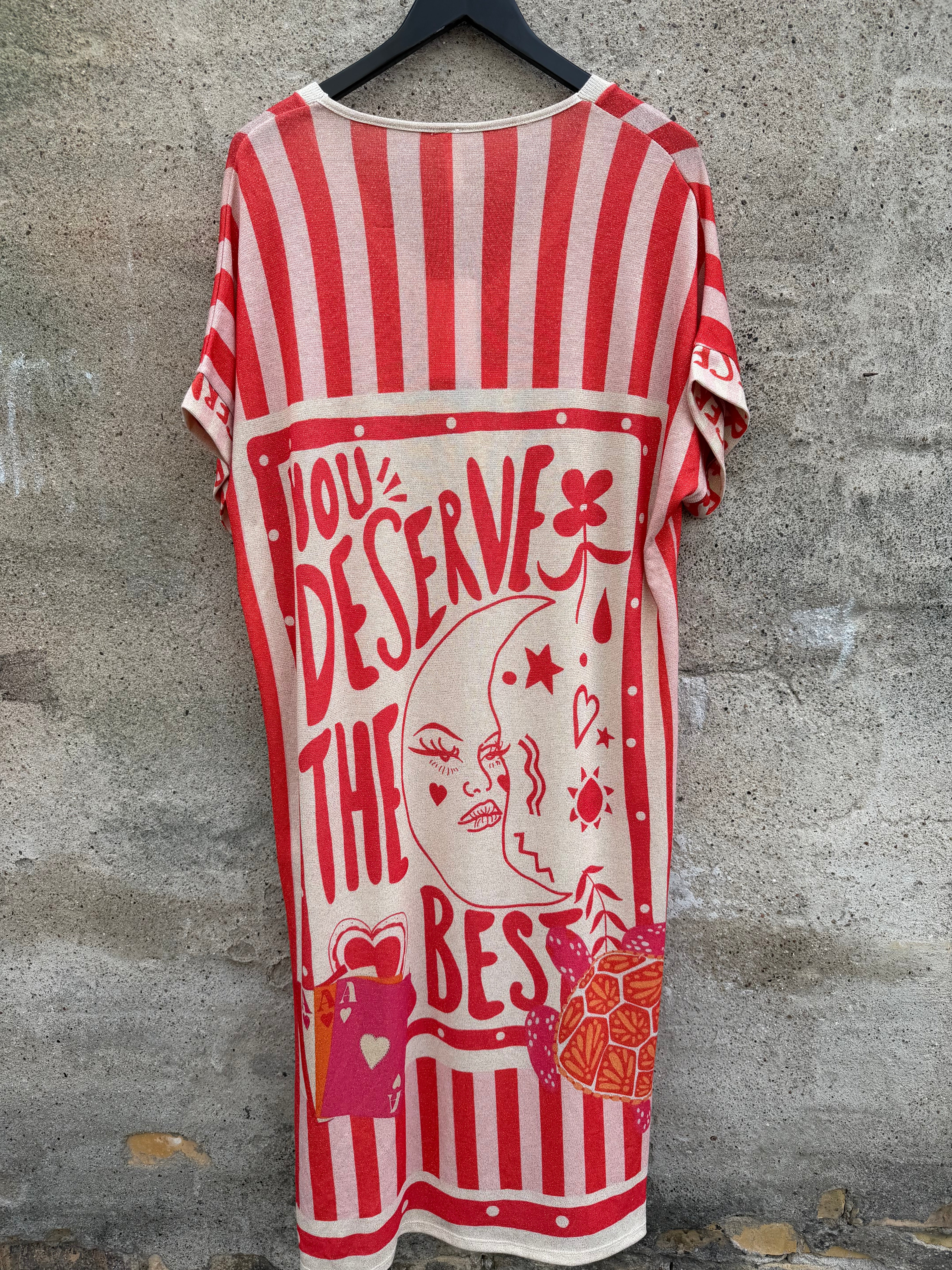 Positive energy kjole stripe red