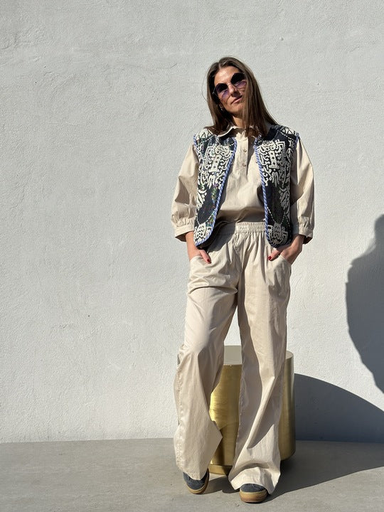 Gaspar 2601333 Marli waistcoat print black