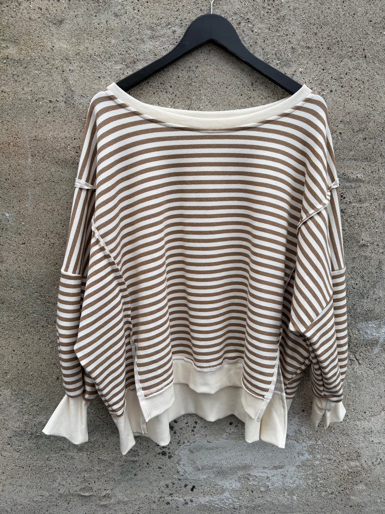 By Engbork Wilma bluse stripe brown