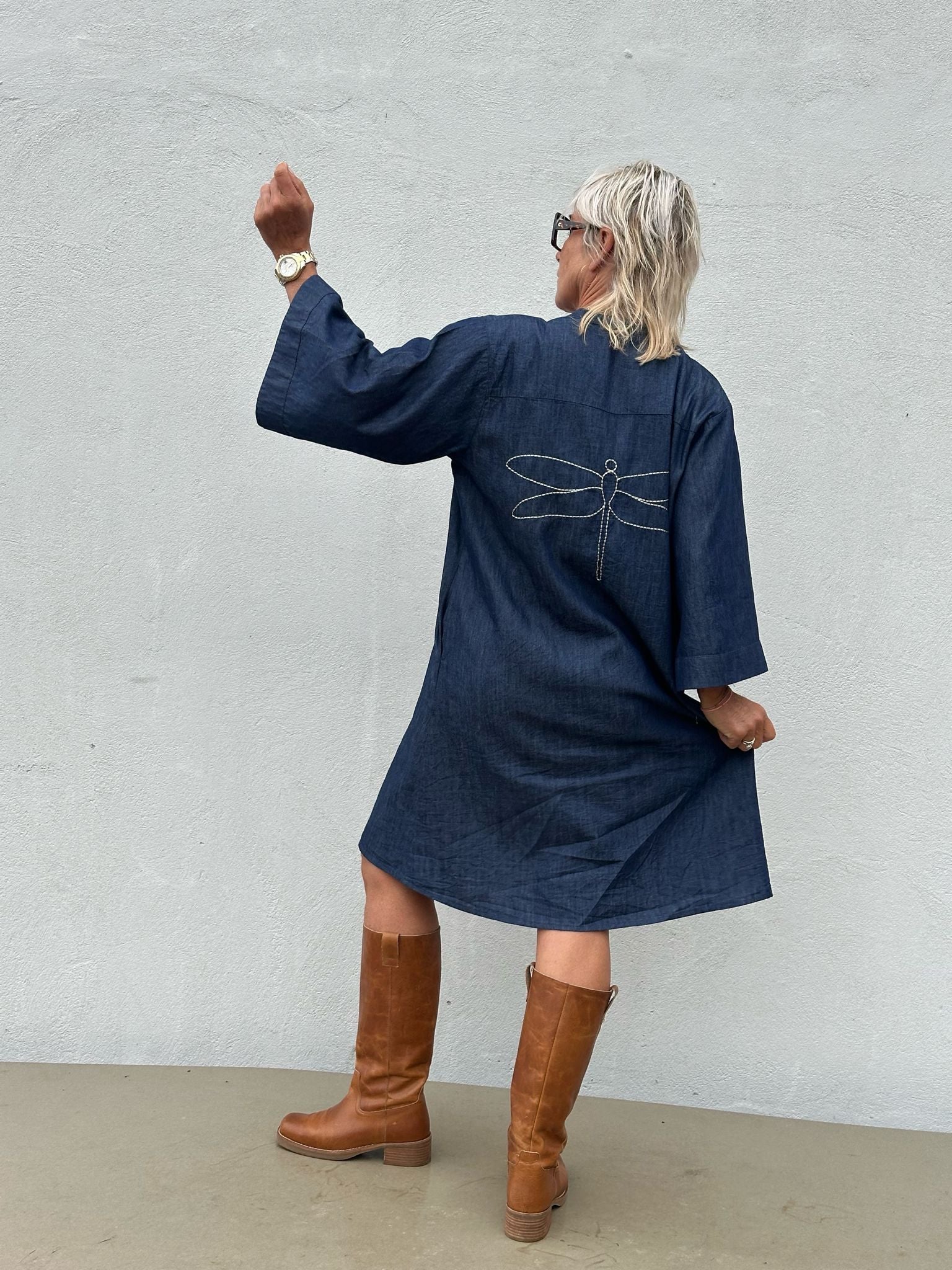 Gaspar 2601707 Mumbai short dress denim