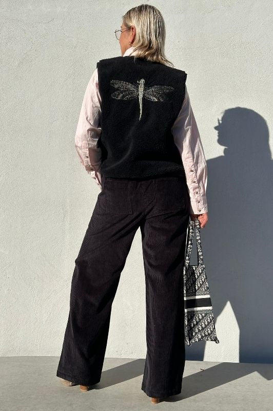 Gaspar 2510904 Honolulu corduroy pants black