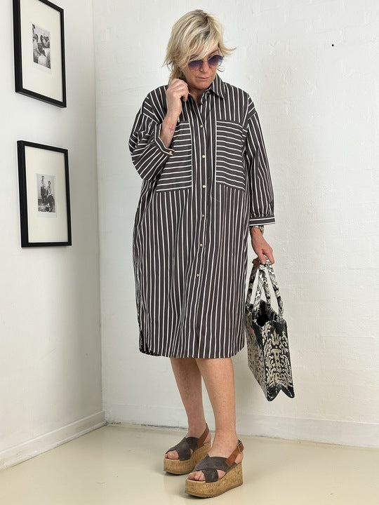 Gaspar 2601709 Malmø skjortekjole brown