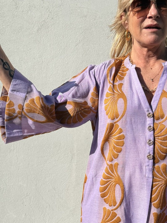 Gaspar 2601725 Mumbai dress jacquard lavender