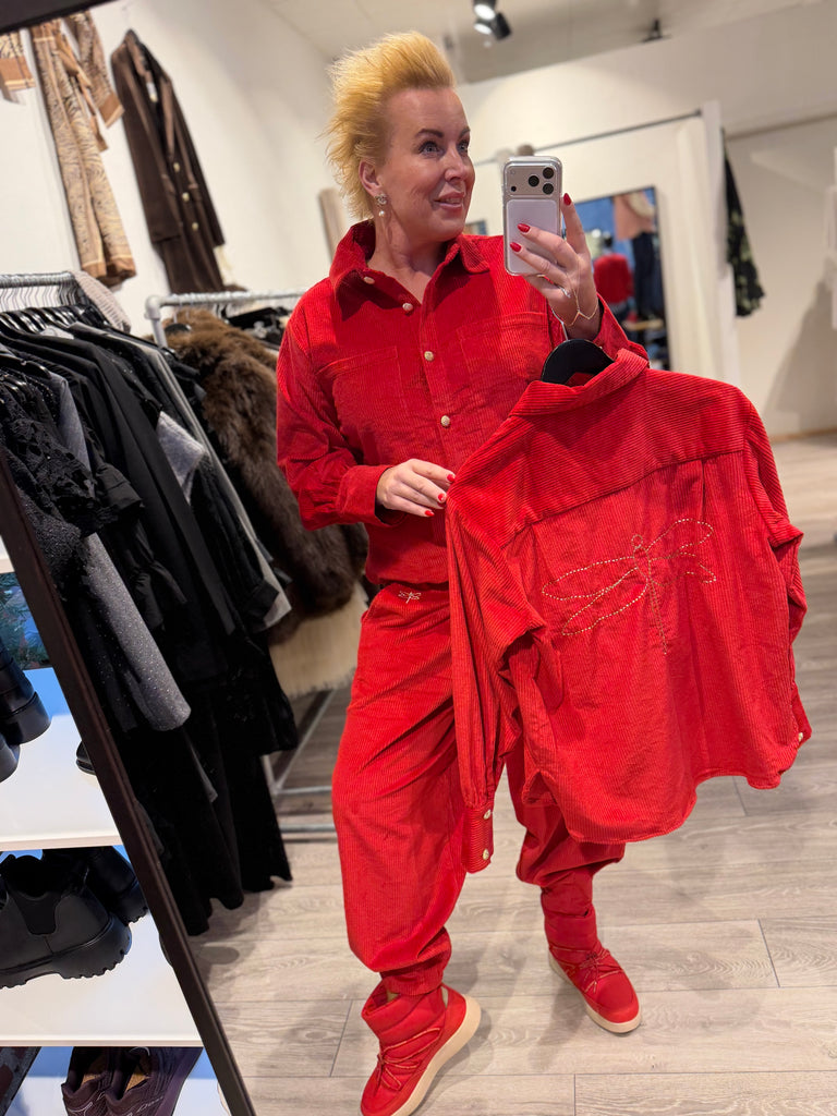 Gaspar 2510325 Malmø skjorte corduroy red