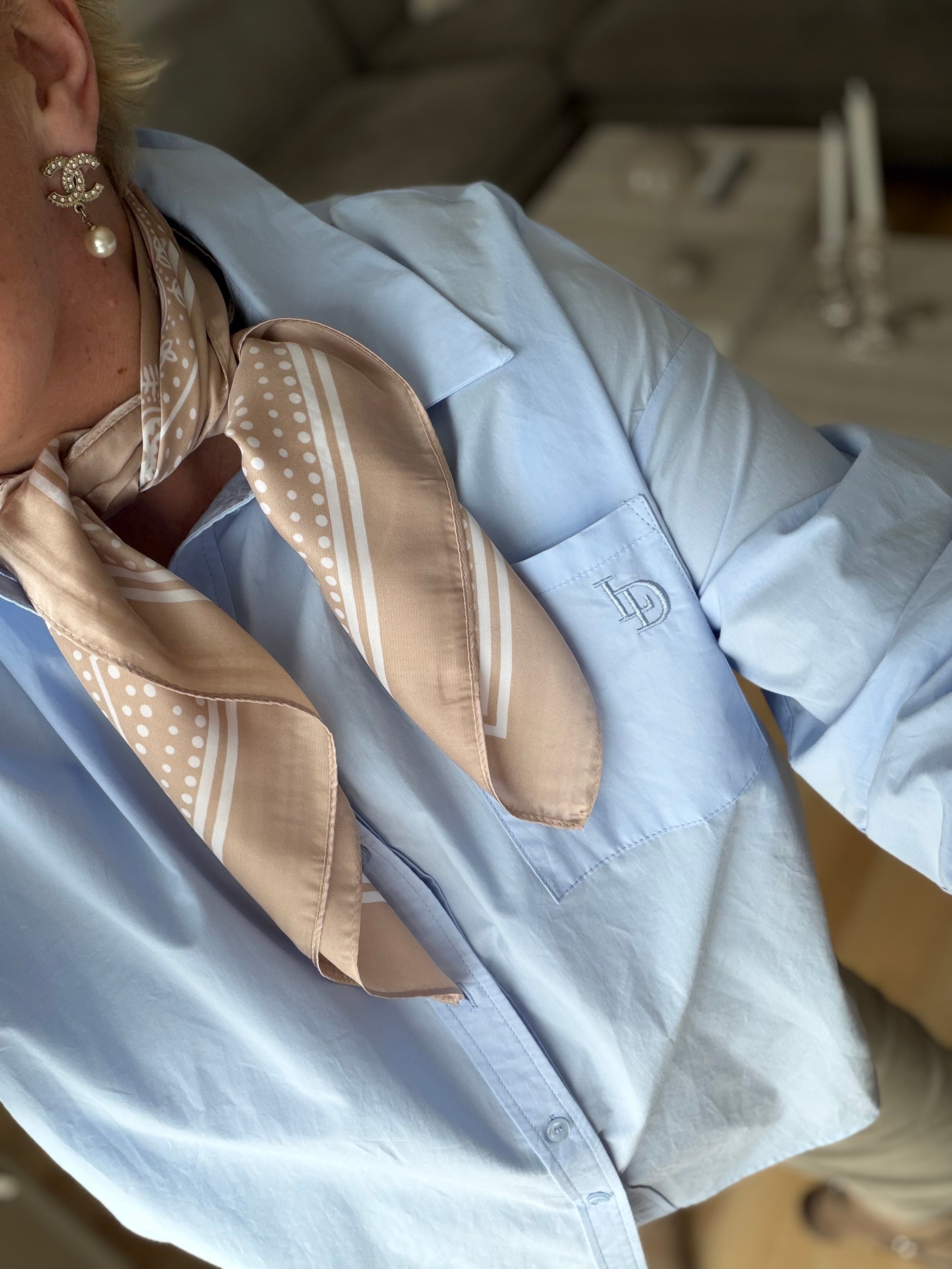 By Engbork Bandana satin scarf sand