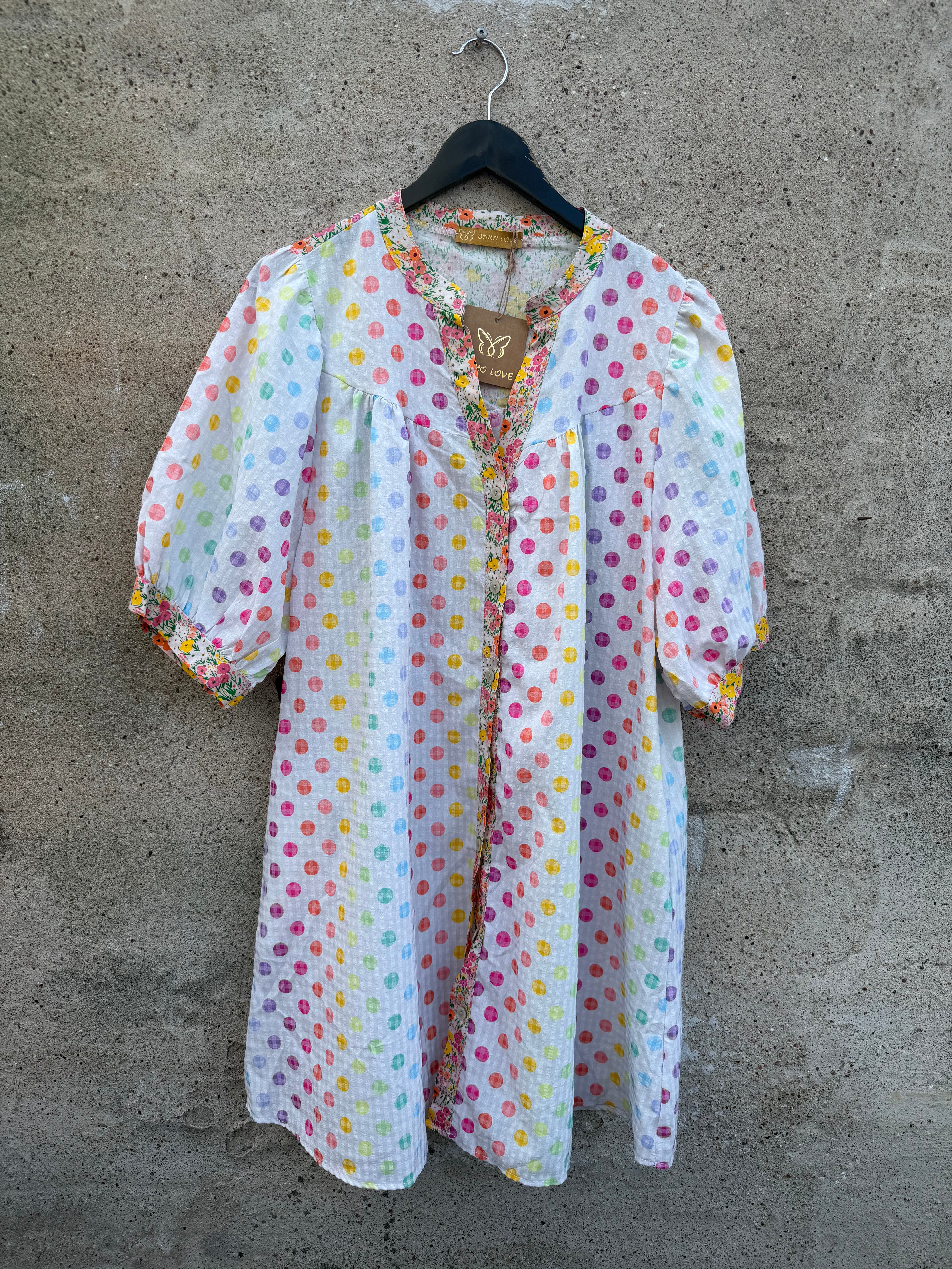 Boho Love B1379 tunic dots multi