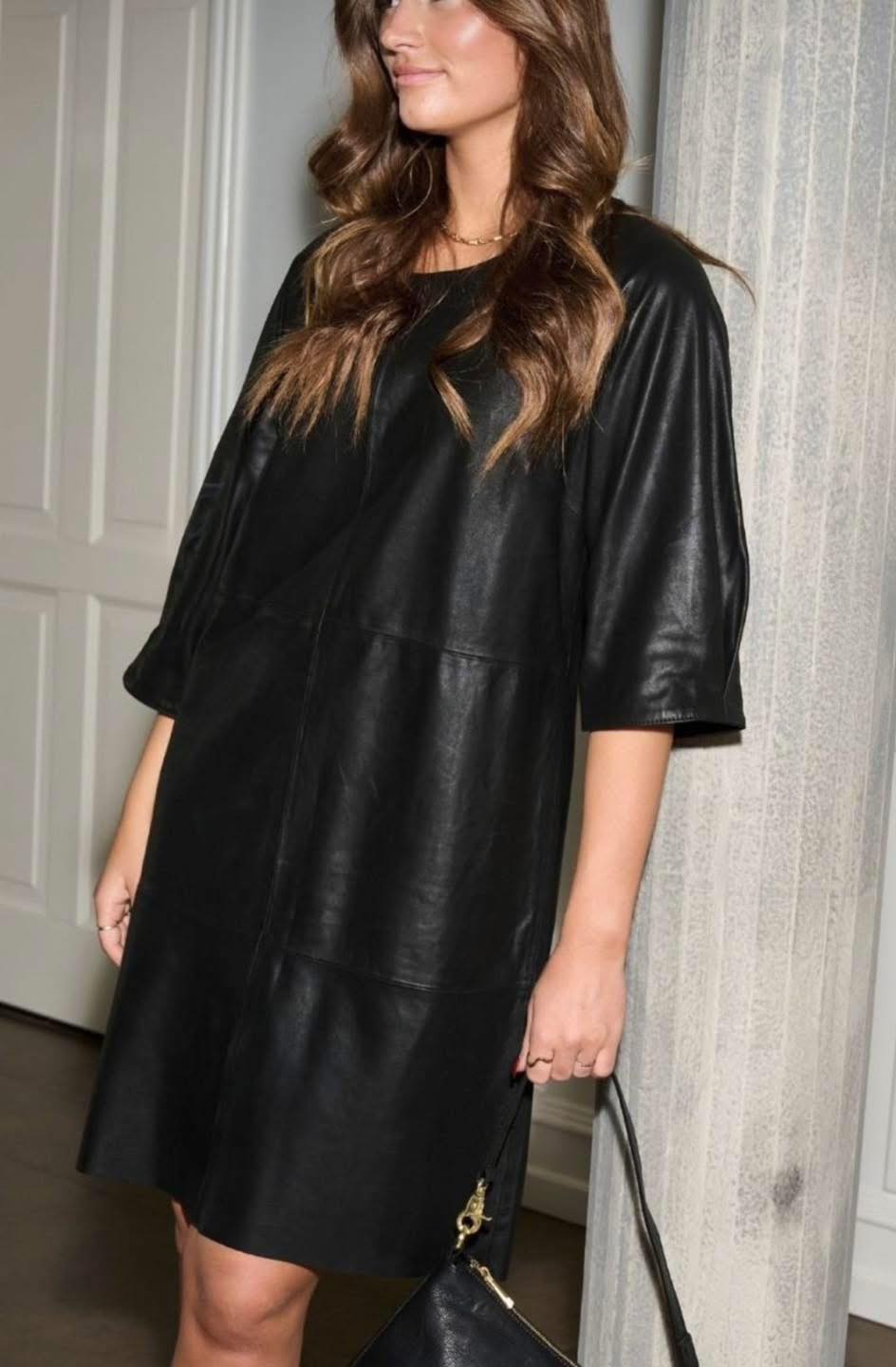 Depeche 51336 Lorenza dress leather black