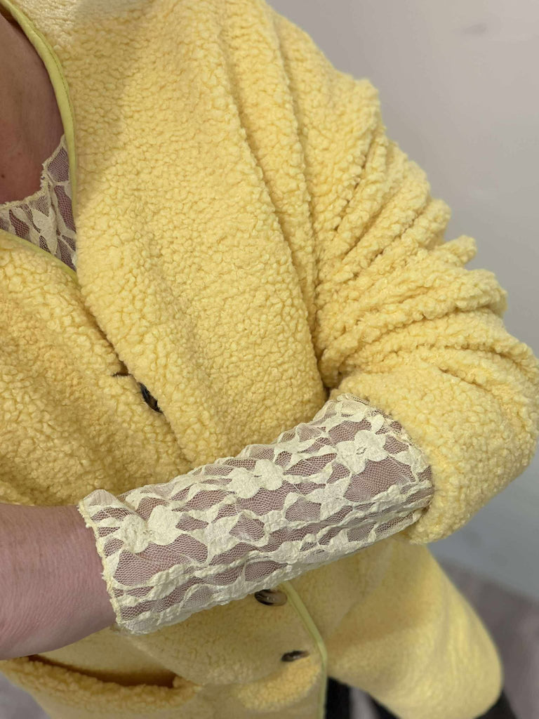 Boho Love B1316 Teddy long jacket yellow