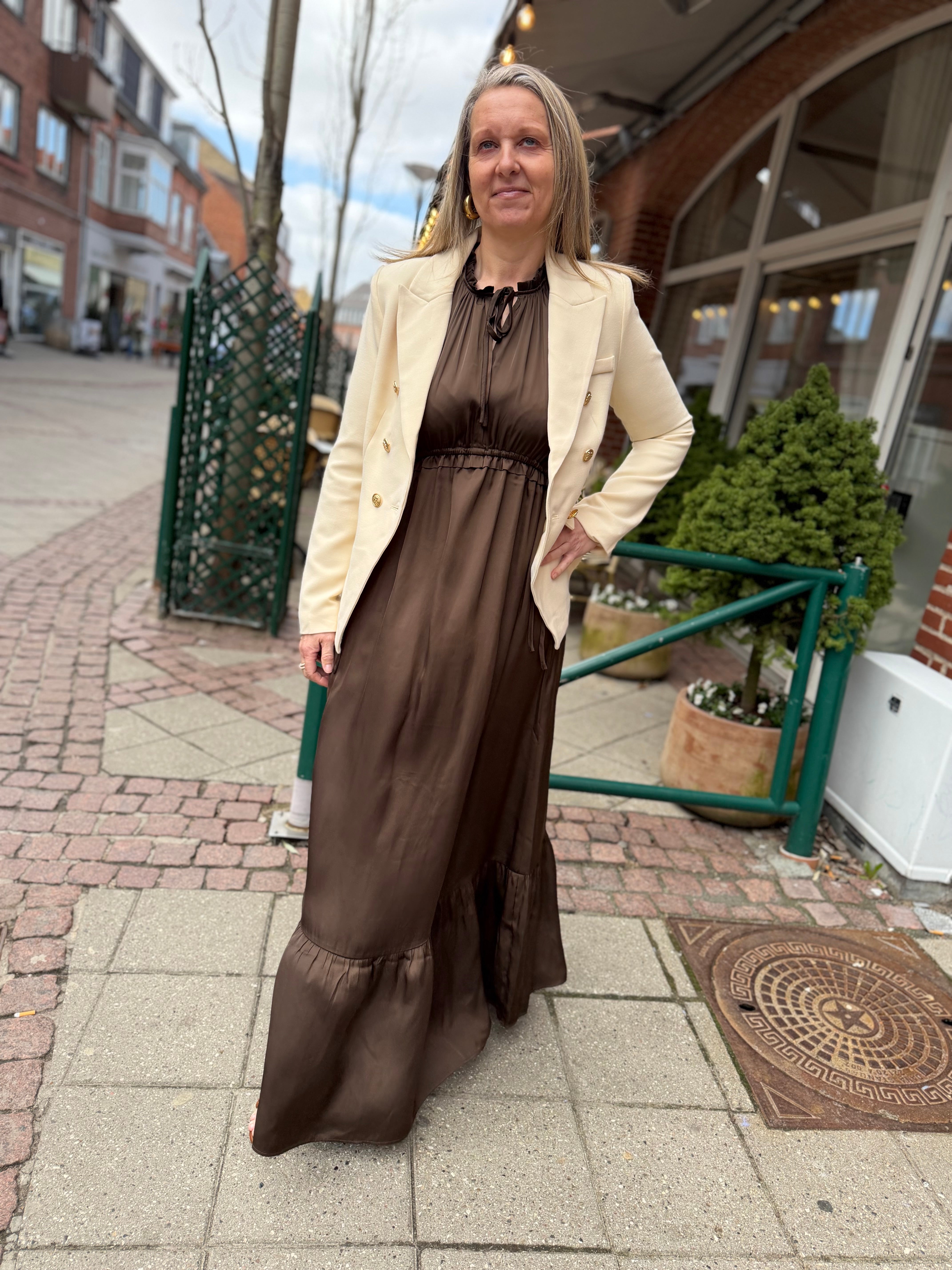 Sofie Schnoor S262192 Mels halter maxi dress brown