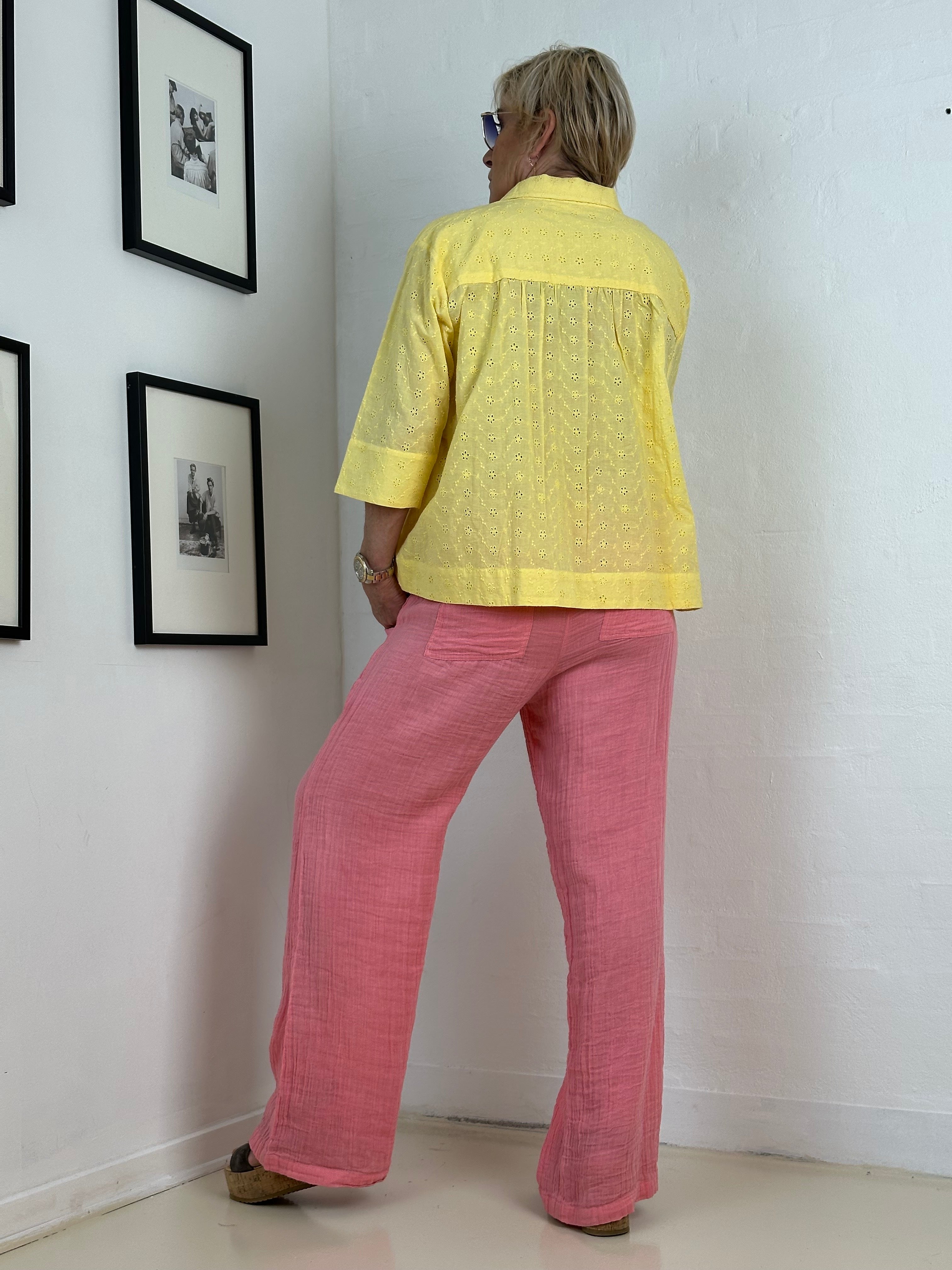Gaspar 2601337 Porto broderi anglaise yellow