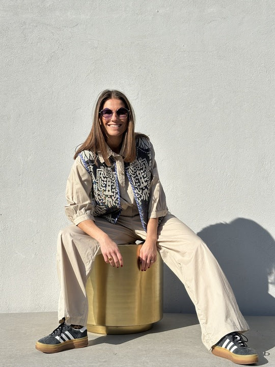 Gaspar 2601333 Marli waistcoat print black