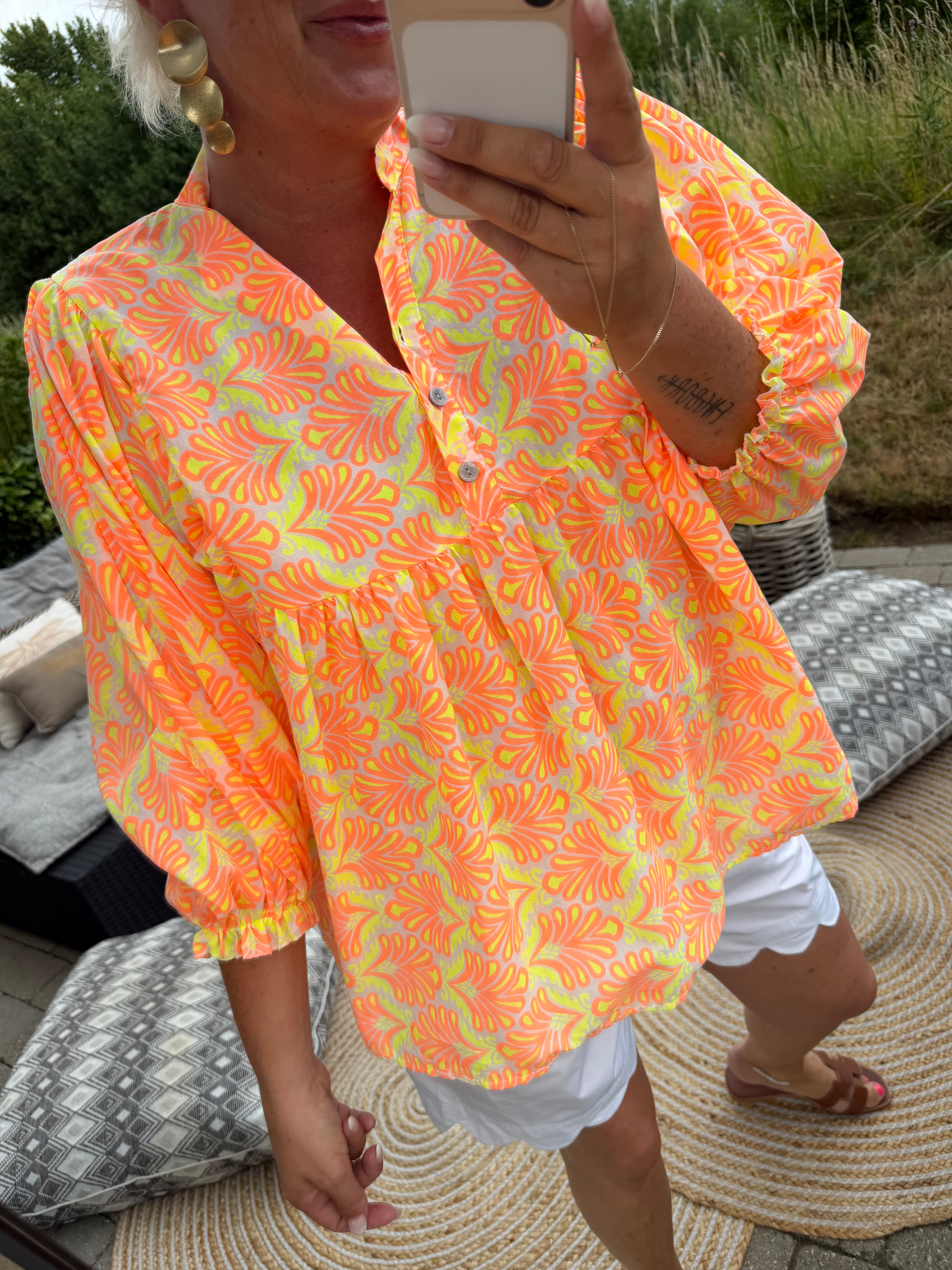 By Engbork Adelina shirt print orange