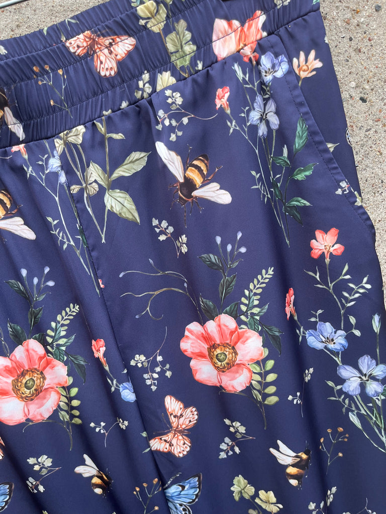 Design By Laerke flower bukser navy