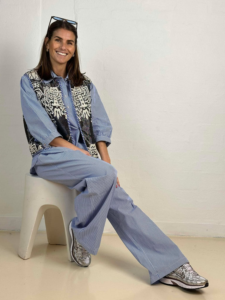 Gaspar 2601333 Marli waistcoat print black