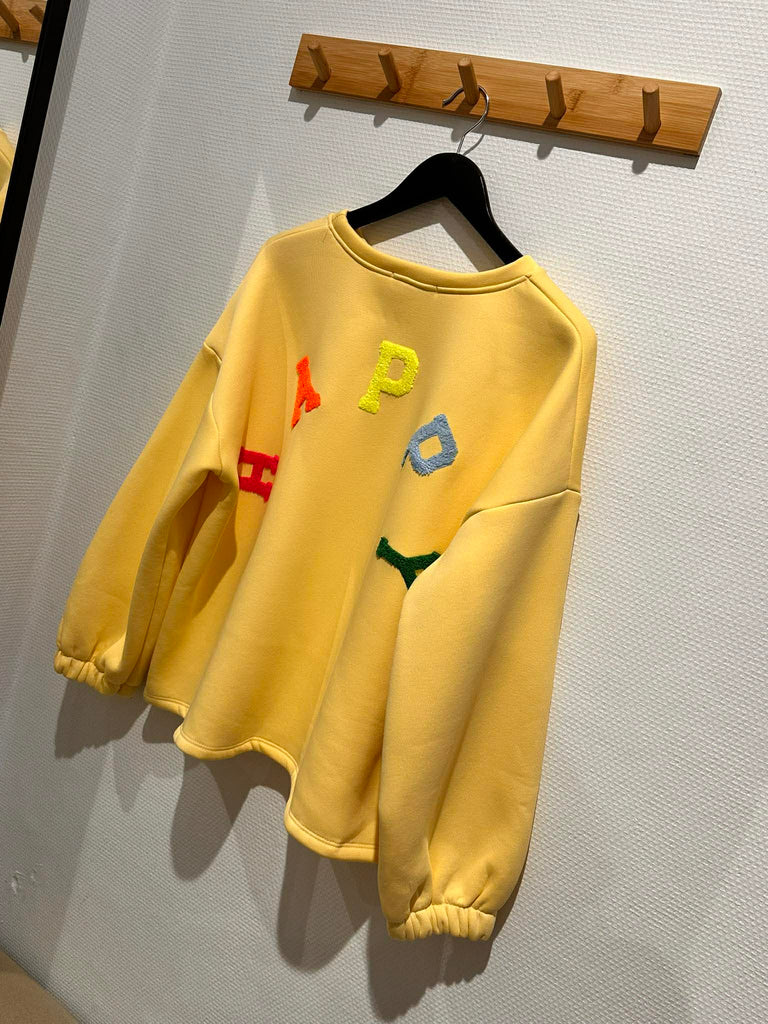 Boho Love B1339 HAPPY sweat yellow