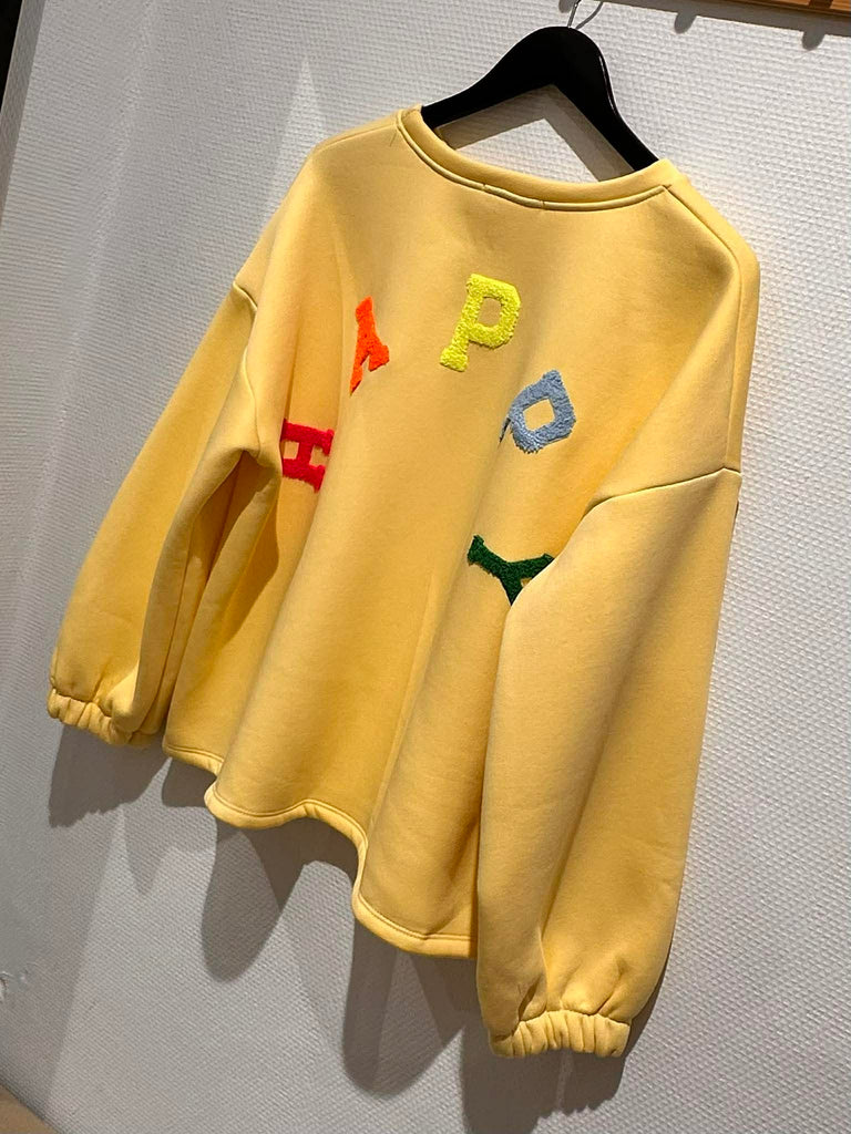 Boho Love B1339 HAPPY sweat yellow