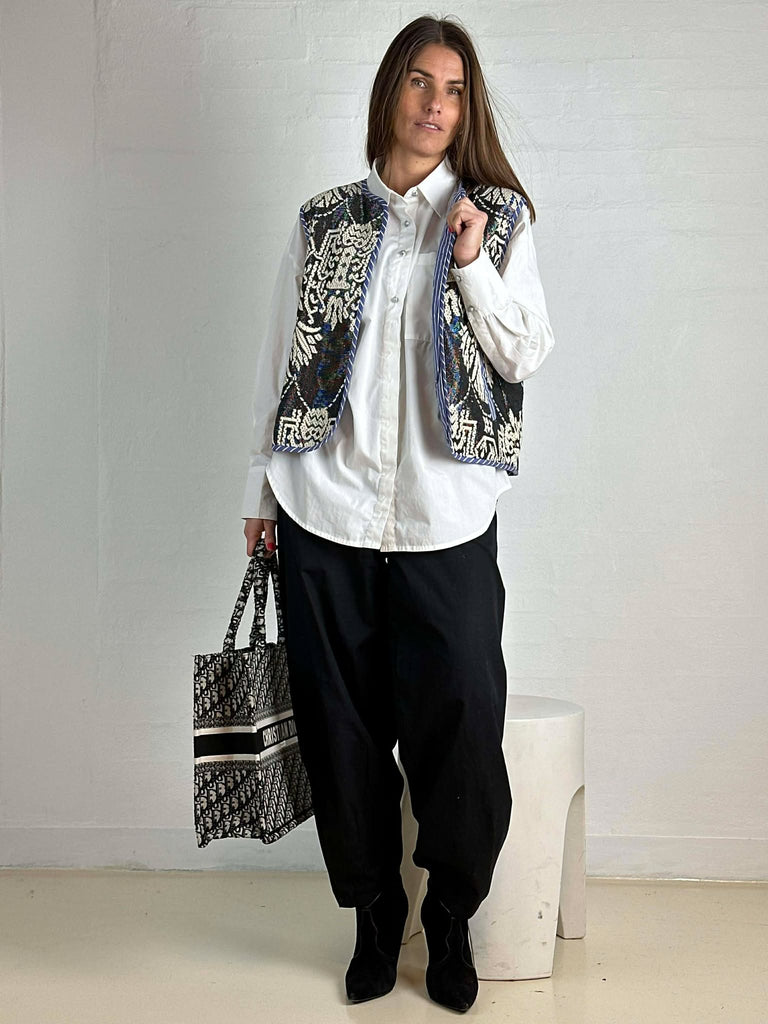 Gaspar 2601333 Marli waistcoat print black