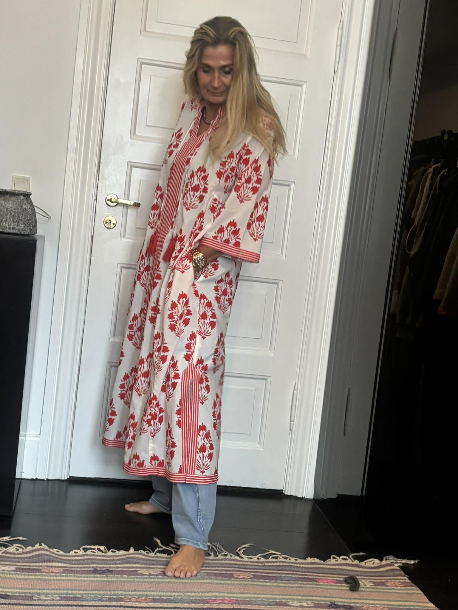WAUW Tabita dress red and white