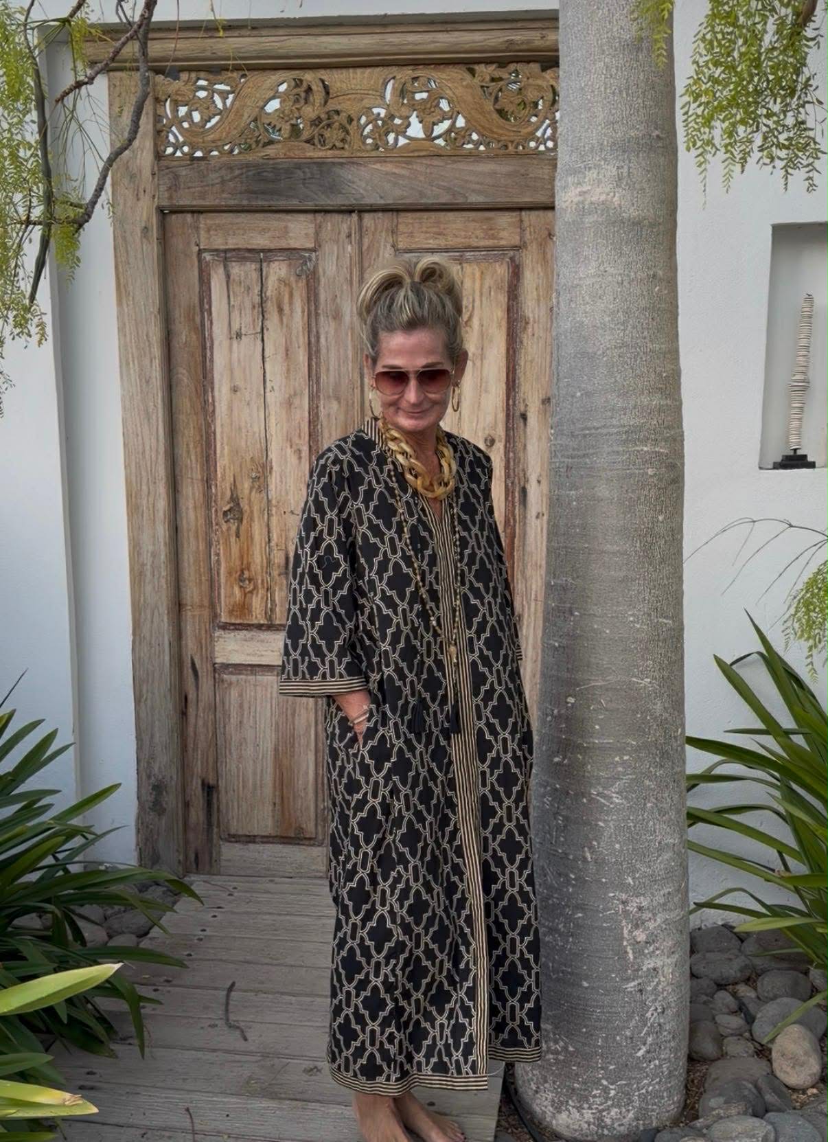 WAUW Tabita dress black and beige