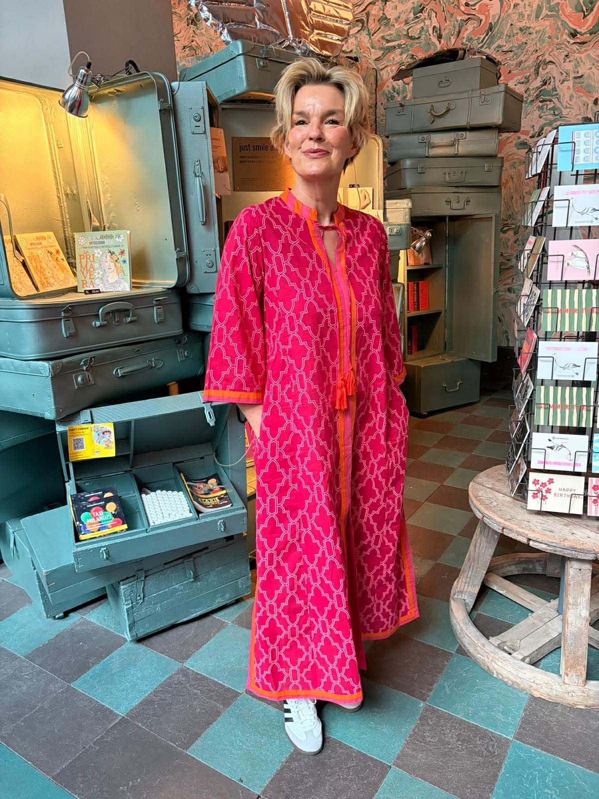 WAUW Tabita dress pink and berry
