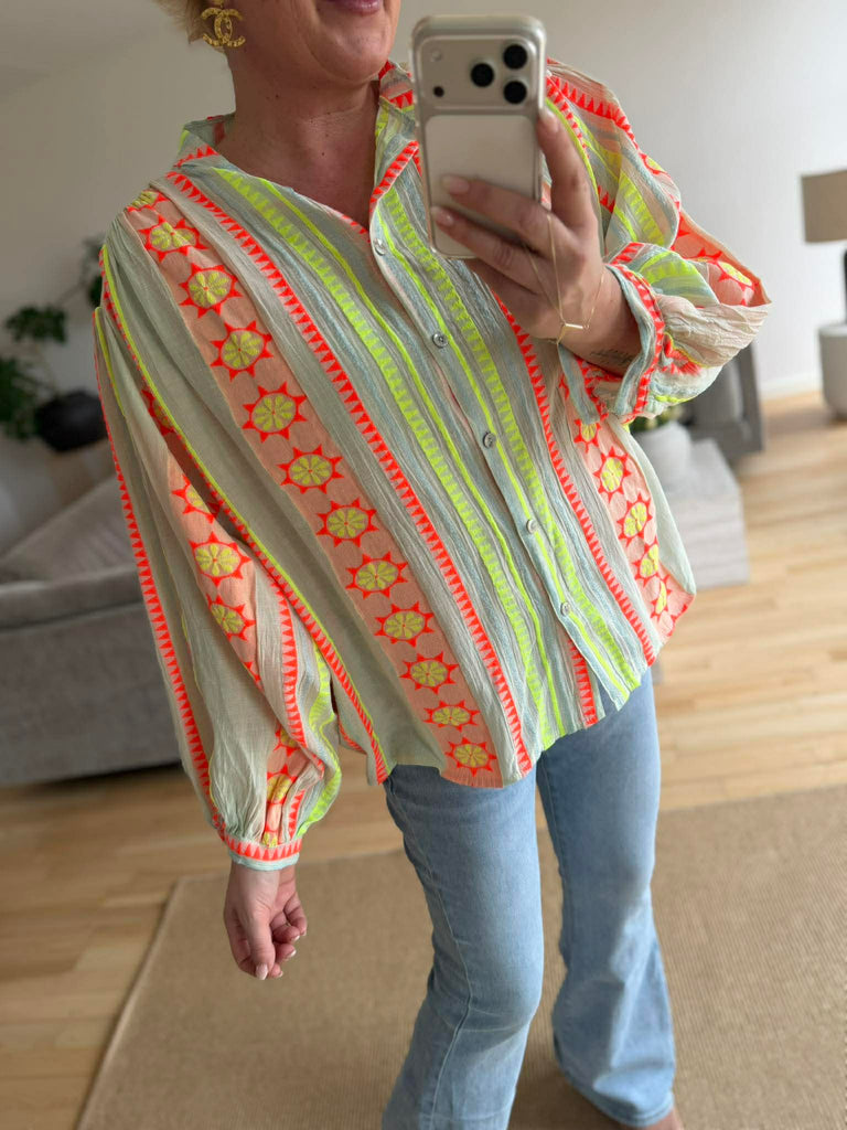 By Engbork Citlali shirt stripe orange