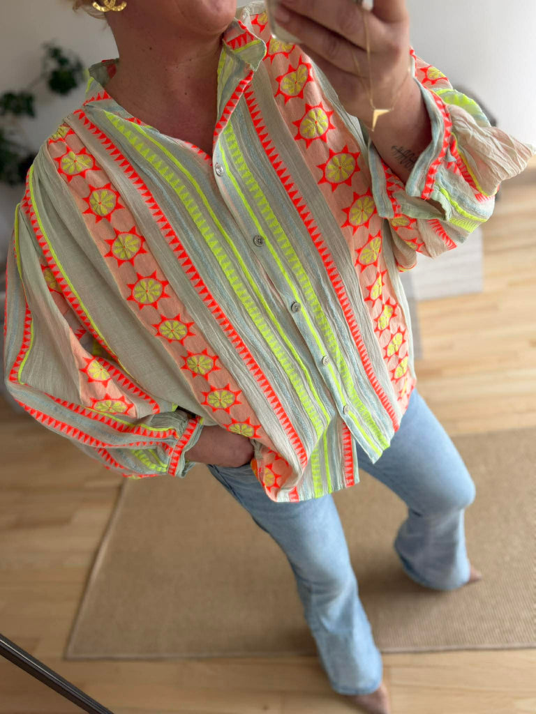 By Engbork Citlali shirt stripe orange