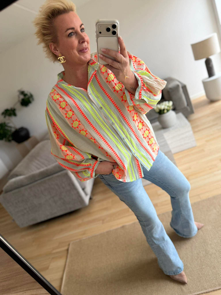 By Engbork Citlali shirt stripe orange