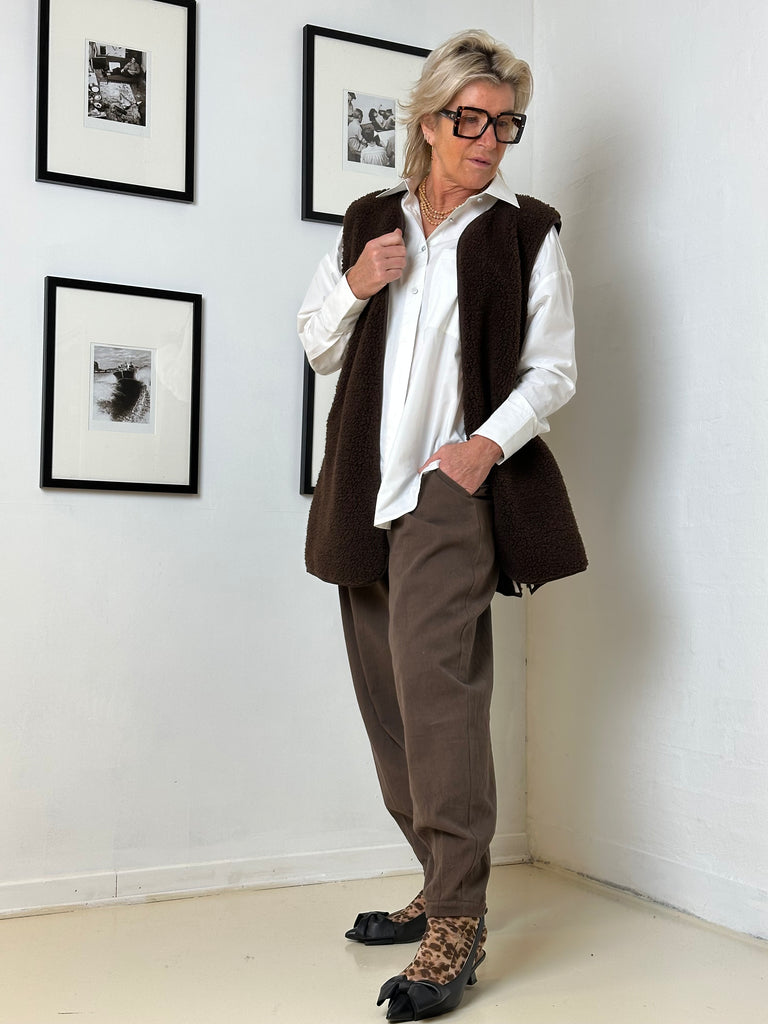 Gaspar 2510336 Duffy LONG waistcoat brown