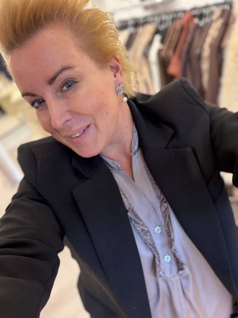 Boho Love B1308 silk skjorte taupe