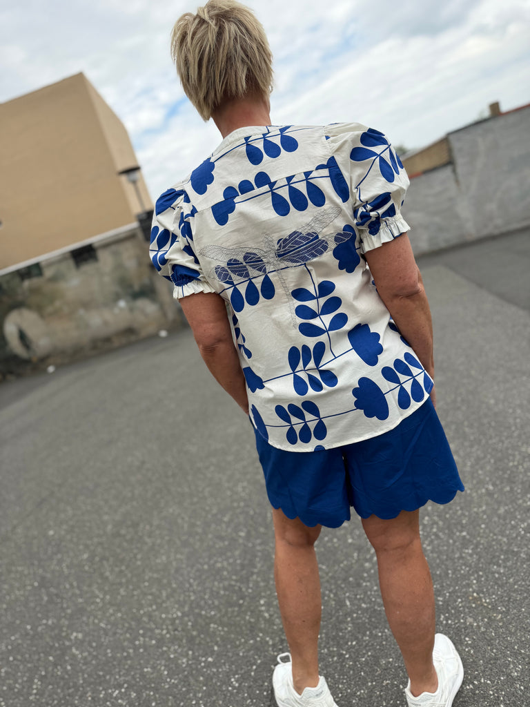 Gaspar 2601339 Tunø blouse print royal