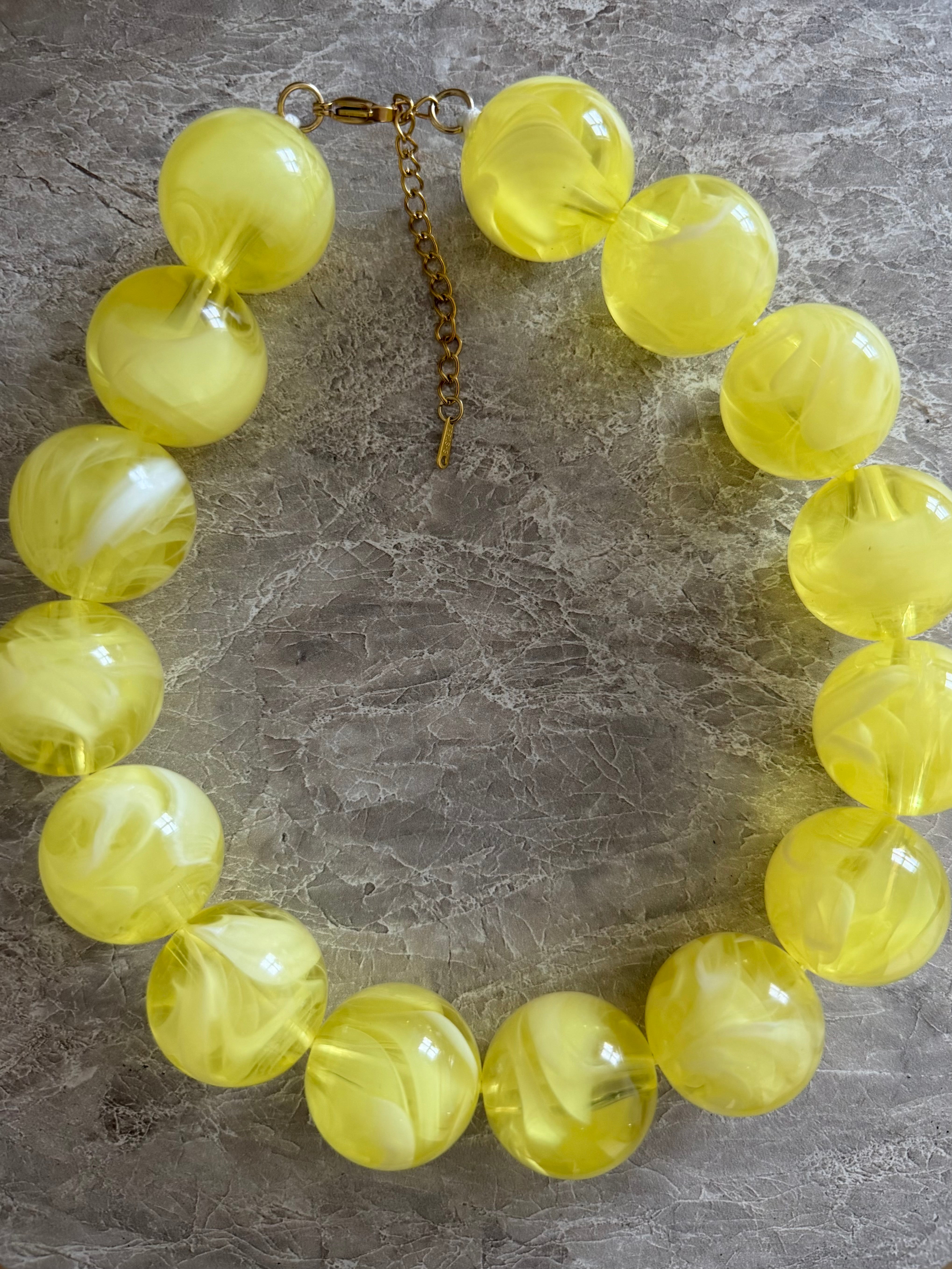 Bali collection Mables necklace yellow