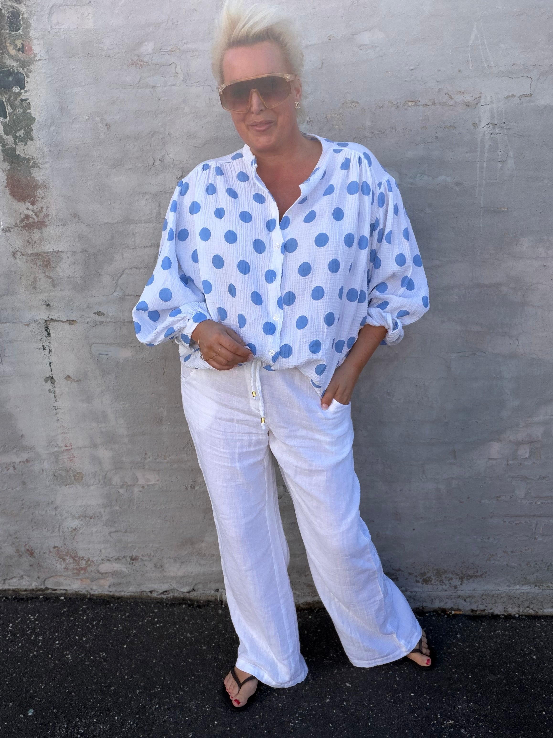 Boho Love B1359 Bomb shirt dot blue