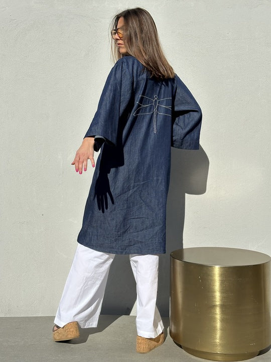 Gaspar 2601707 Mumbai short dress denim