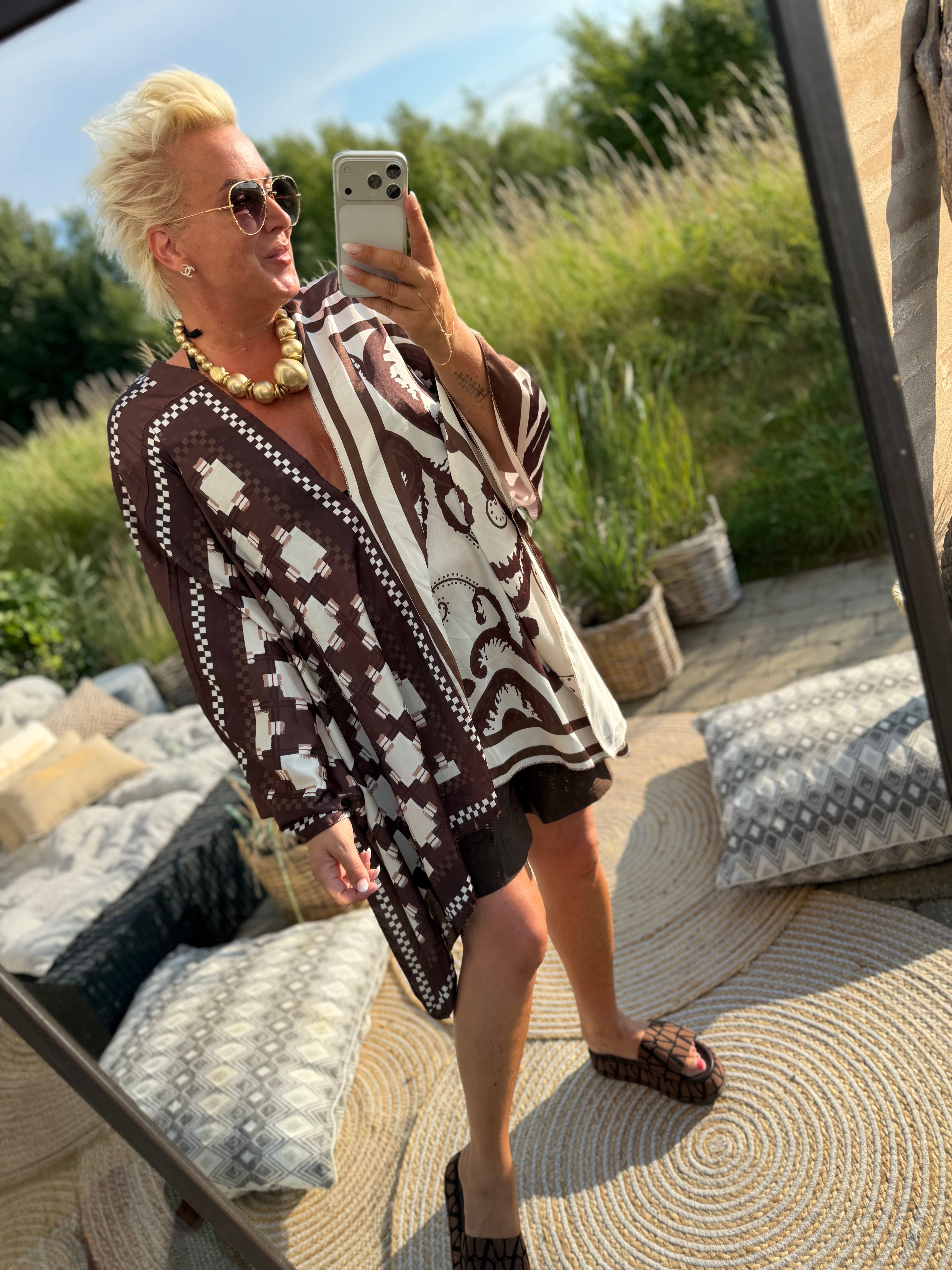 Marrakesh summer poncho brown