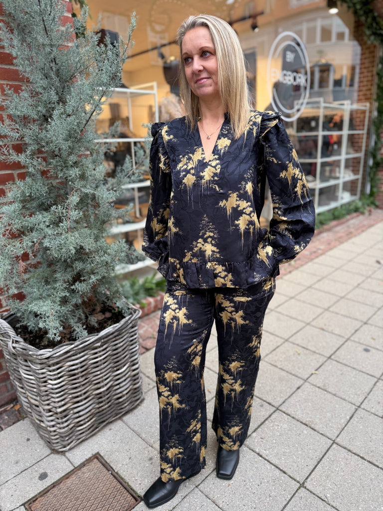 Love & Divine love1024-46 bukser gold print