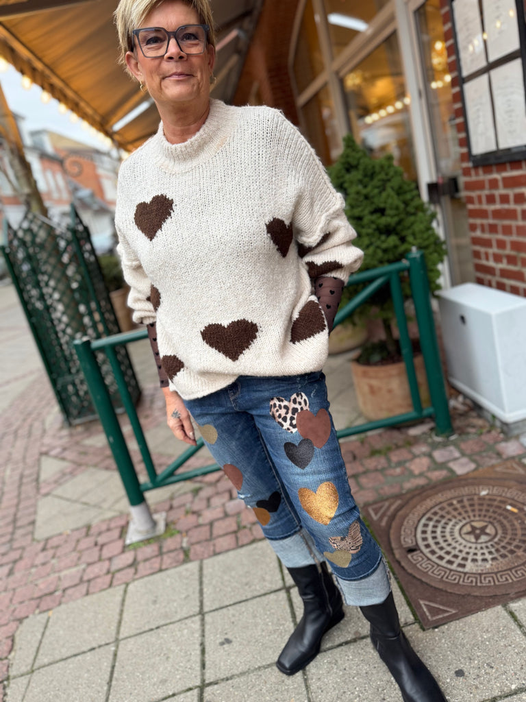 Boho Love B1313 strik hearts beige