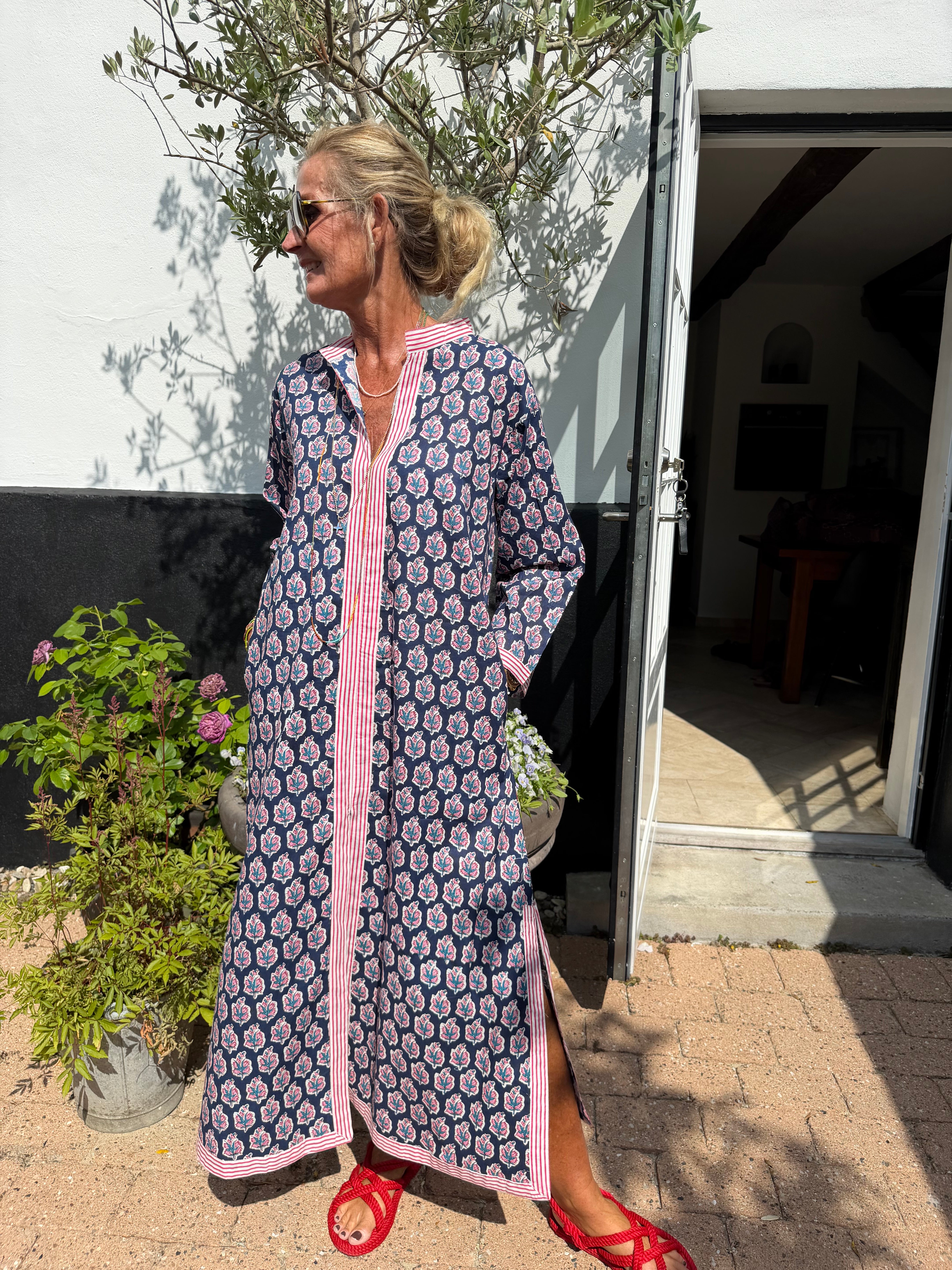 CABANA Living Sava kaftan dress navy